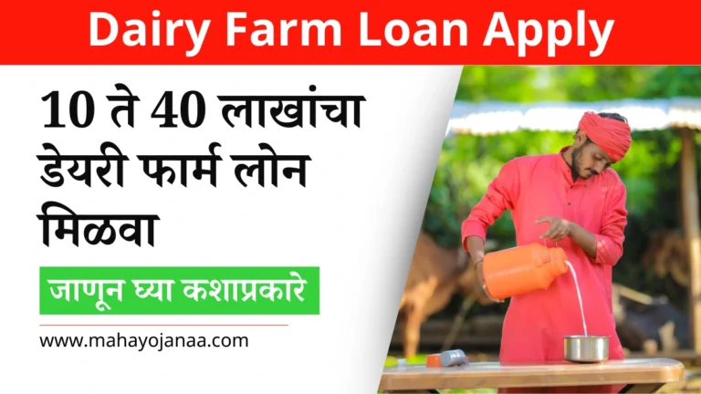 Dairy Farm Loan Apply in Marathi: 10 ते 40 लाखांचा डेयरी फार्म लोन मिळवा – जाणून घ्या कशाप्रकारे