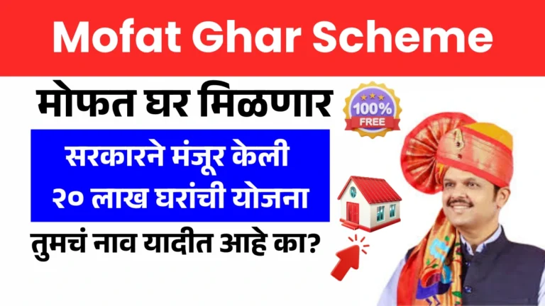 Mofat Ghar Scheme: मोफत घर मिळणार! सरकारने मंजूर केली २० लाख घरांची योजना – तुमचं नाव यादीत आहे का?
