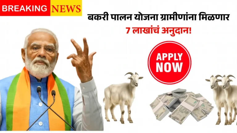 Bakri Palan Farm Yojana 2025: बकरी पालन योजना ग्रामीणांना मिळणार 7 लाखांचं अनुदान! जाणून घ्या संपूर्ण माहिती